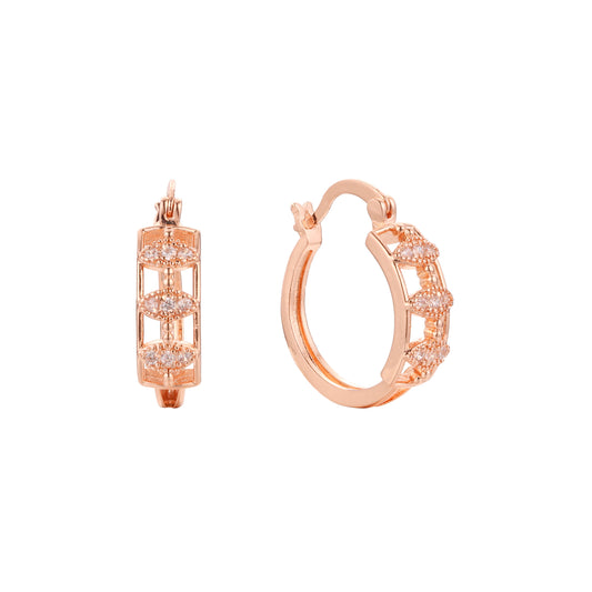 Hoop earrings in 14K Gold, Rose Gold plating colors