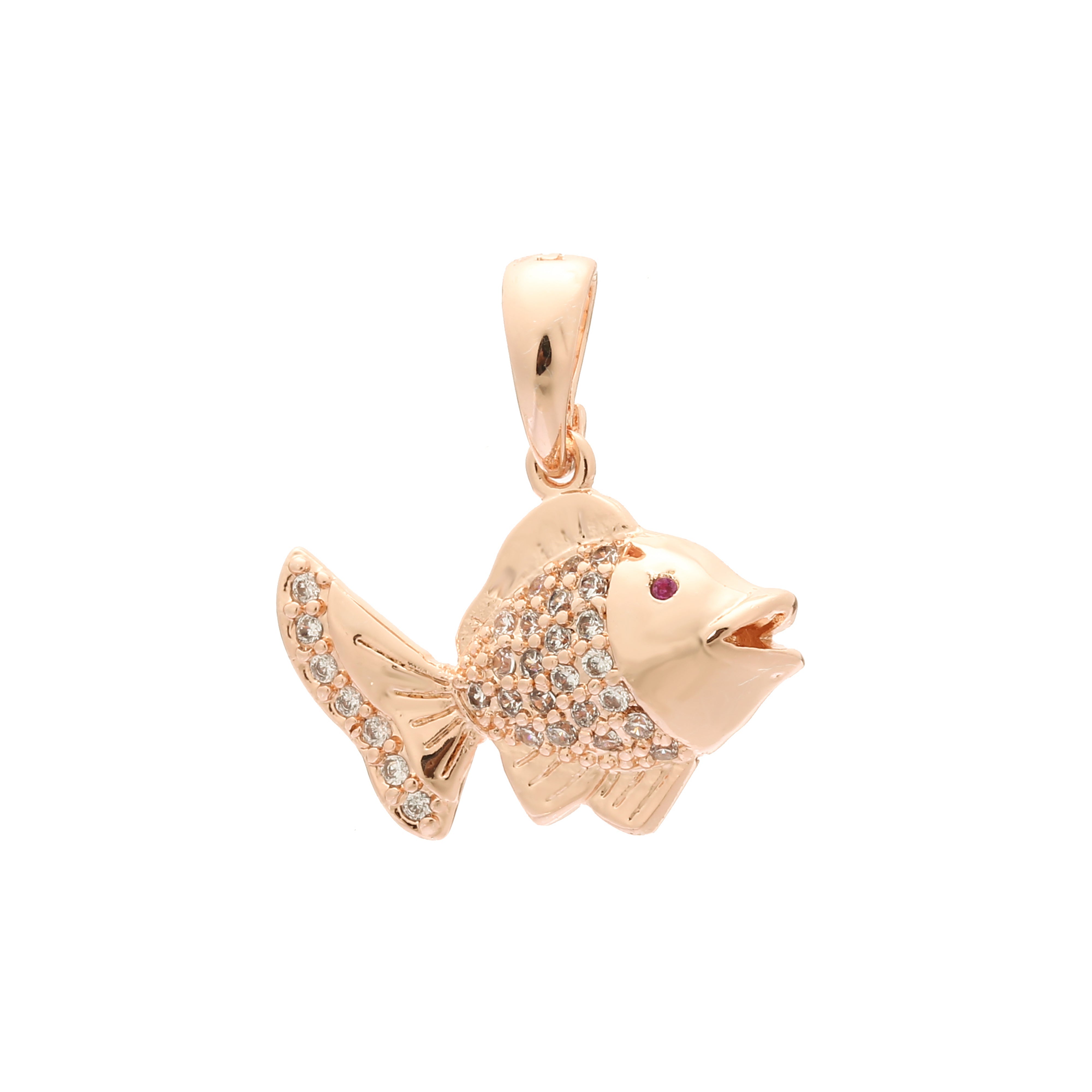 Fish pendant in Rose Gold, 14K Gold plating colors