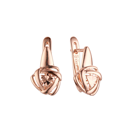 Earrings in Rose Gold, two tone plating colors