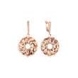 Pendientes de donut de oro rosa