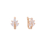 Aretes de racimo en Oro de 14K, Oro de 18K, Baño de Oro Rosa colores