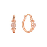 Aretes de aro en Oro de 14K, baño de Oro Rosa colores