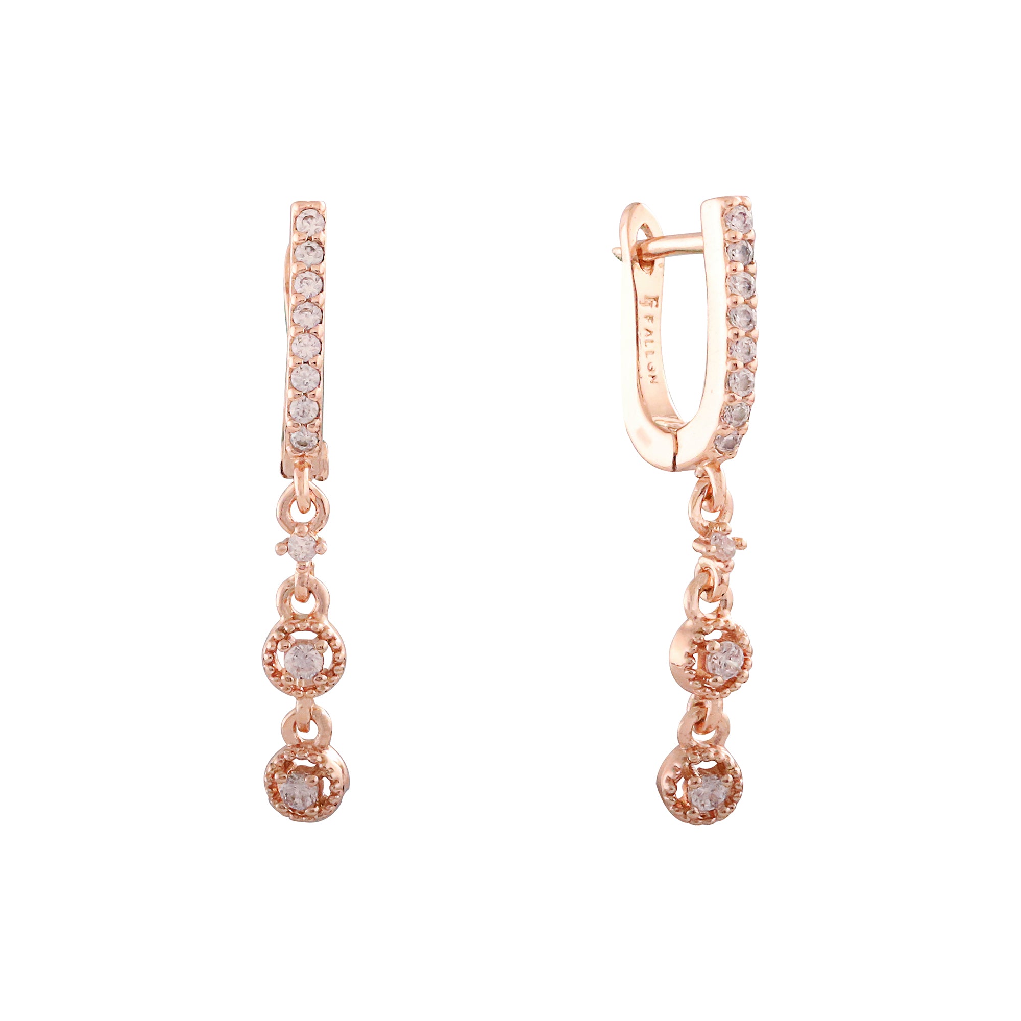 Rose Gold two tone earrings