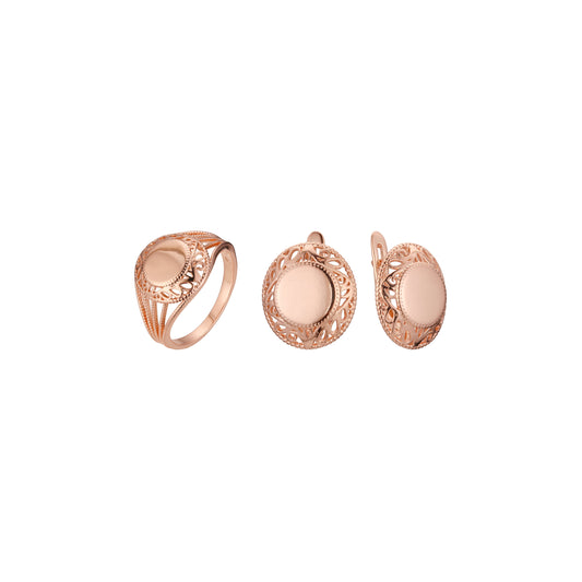 Rose Gold Renaissance round set