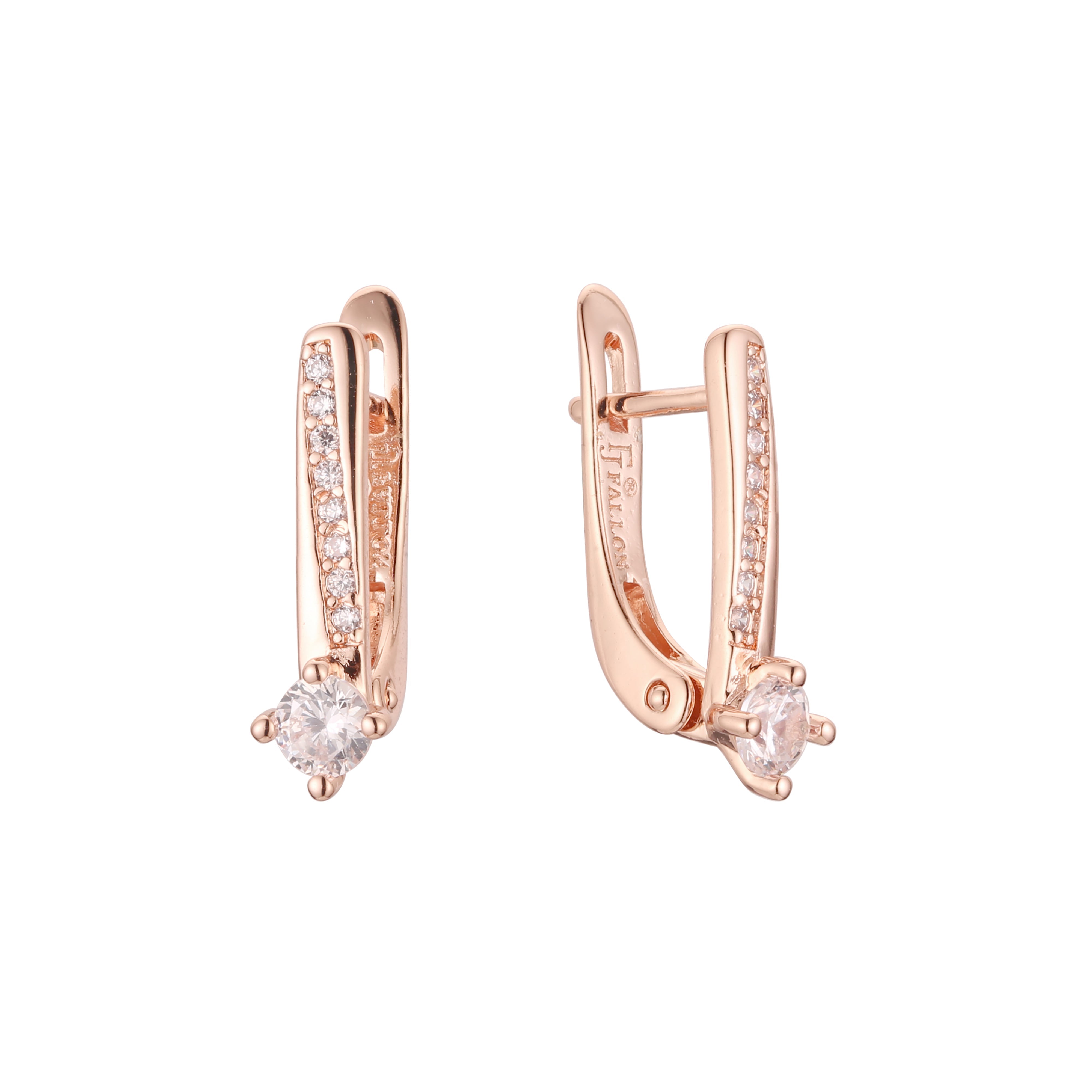 Cluster earrings in 14K Gold, Rose Gold, two tone plating colors