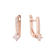 Cluster earrings in 14K Gold, Rose Gold, two tone plating colors