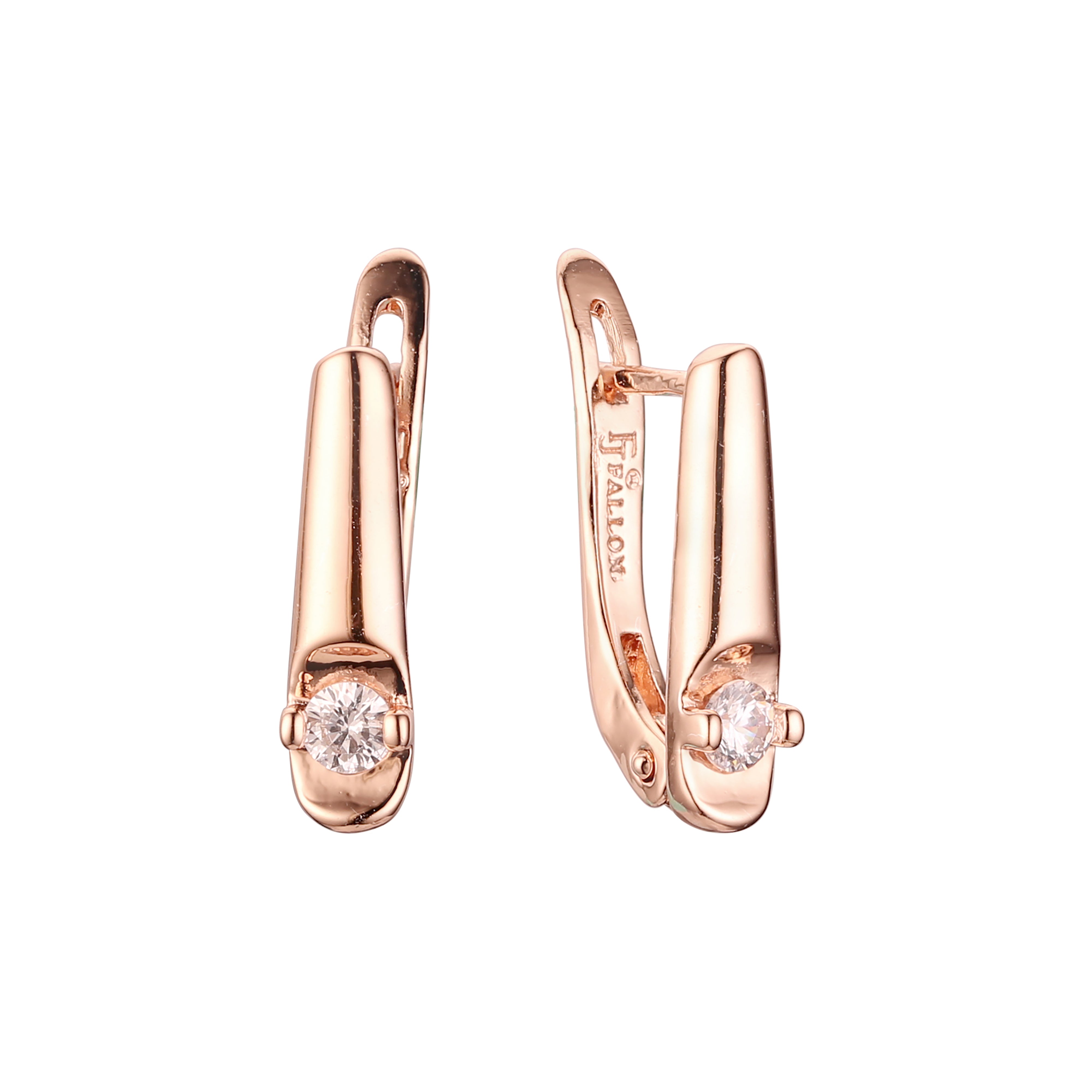 Earrings in 14K Gold, Rose Gold, two tone plating colors