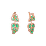 Great leave earrings in 14K Gold, Rose Gold, two tone plating colors