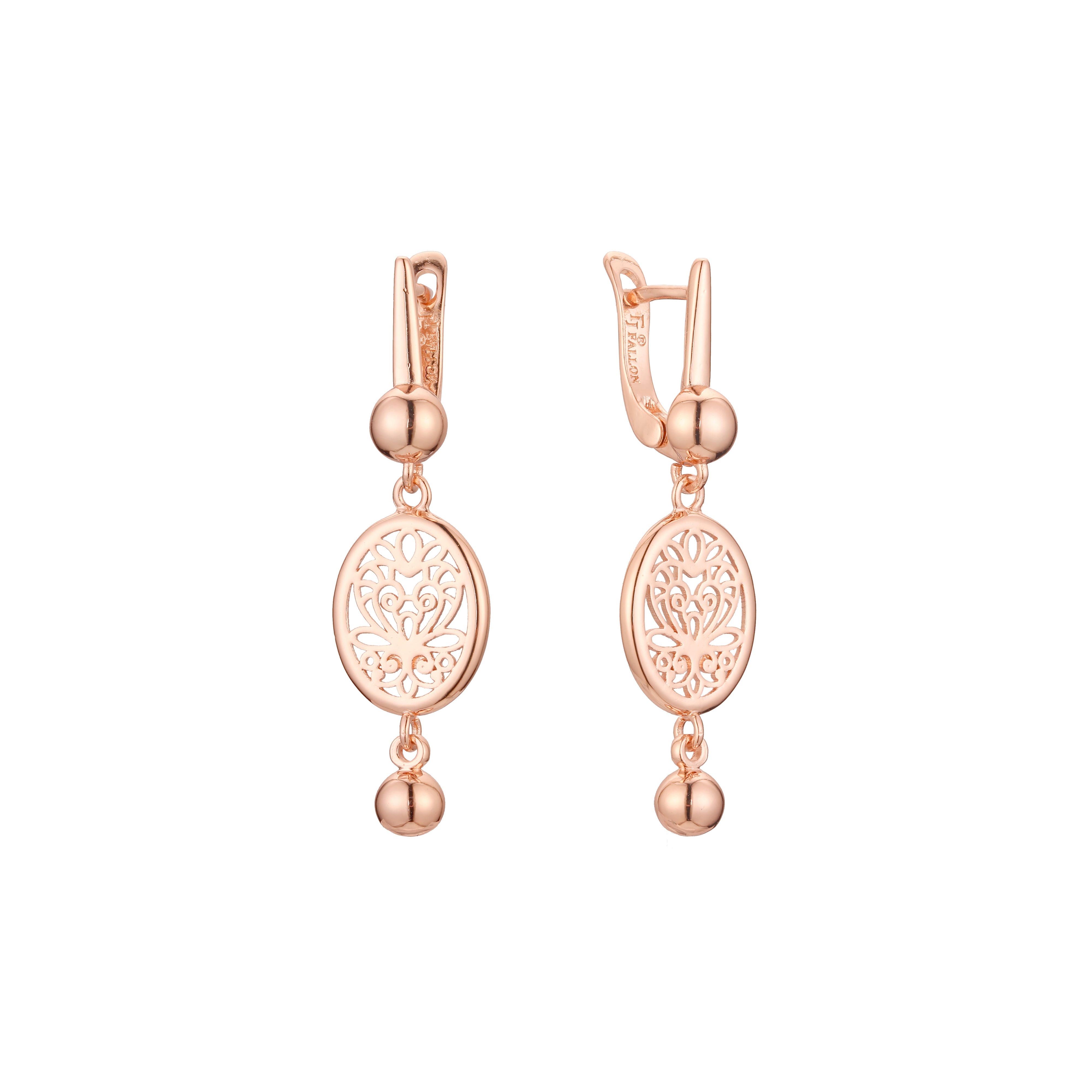 Beads earrings in 14K Gold, Rose Gold plating colors