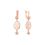 Aretes Beads en Oro de 14K, baño de Oro Rosa colores