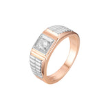 Men's rings in Rose Gold, two tone plating colors