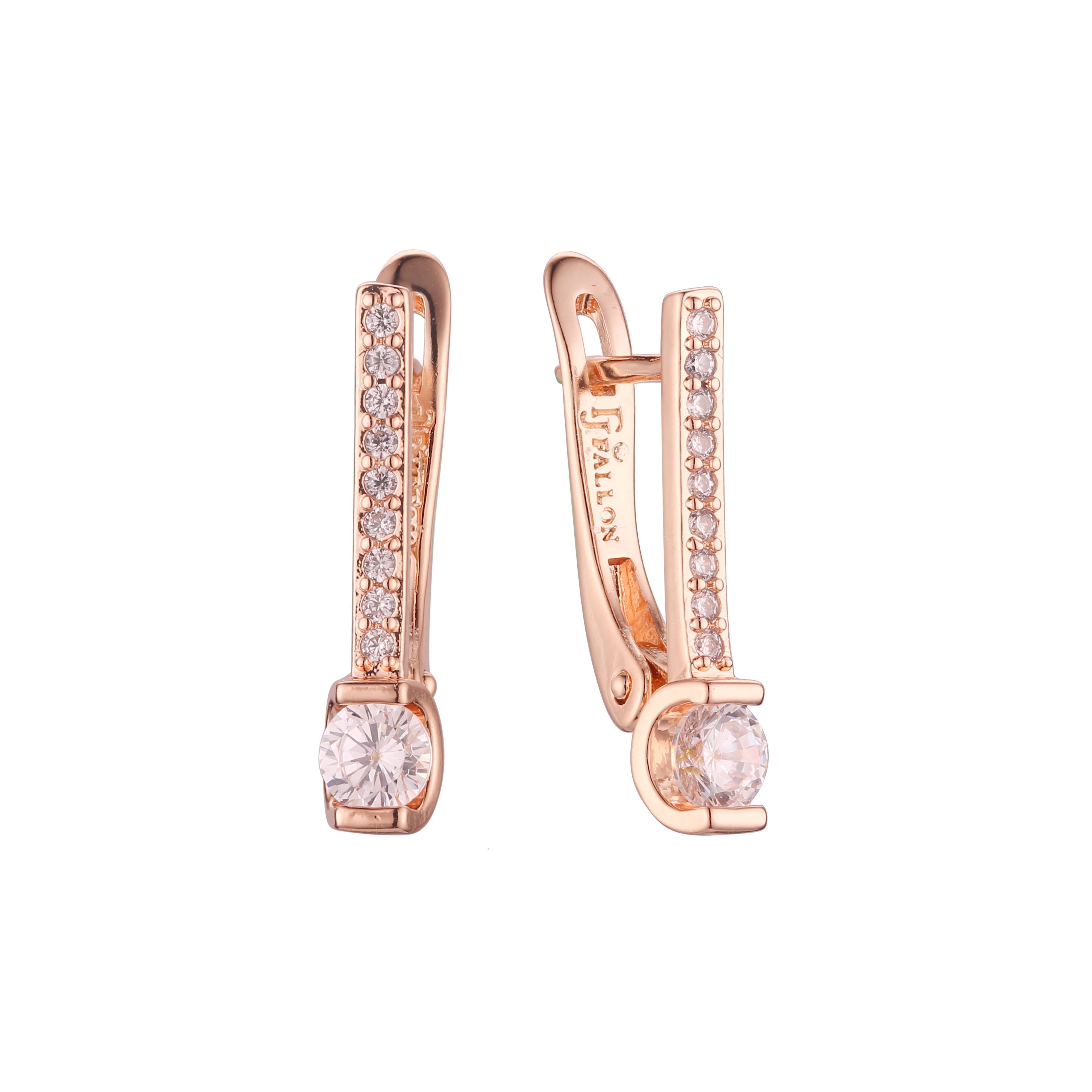 Aretes de racimo en Oro de 14K, baño de Oro Rosa colores