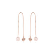 Rose Gold threader pearl earrings