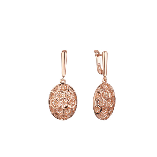 Pendientes de oro rosa