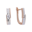 Rose Gold two tone earrings