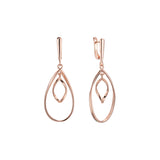 Pendientes en Oro de 14K, baño de Oro Rosa colores