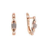 Rose Gold two tone earrings