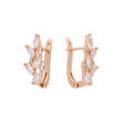 Cluster colorful CZ Rose Gold earrings