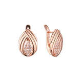 Earrings in Rose Gold, two tone plating colors