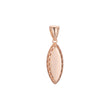 Pingente Marquise Teardrop em ouro rosa, cores folheadas a ouro 14K