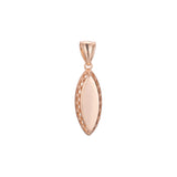 Colgante Marquise Teardrop en oro rosa, colores de baño de oro de 14K