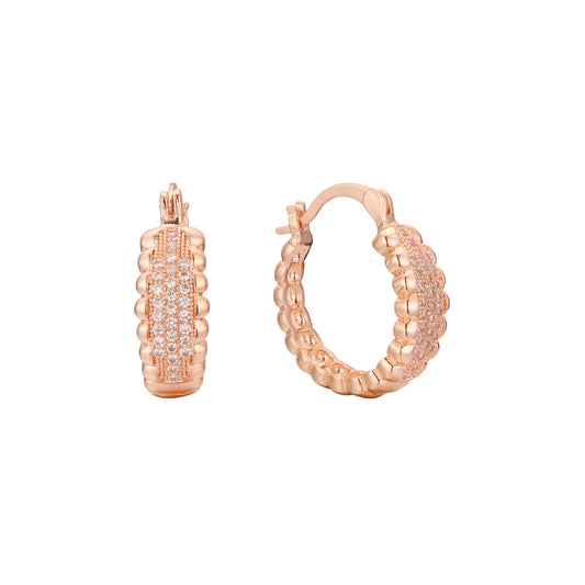 Hoop earrings in 14K Gold, Rose Gold plating colors