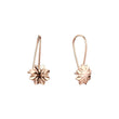 Rose Gold snowflake wire hook earrings