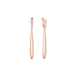 Earrings in Rose Gold, two tone plating colors