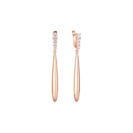 Earrings in Rose Gold, two tone plating colors