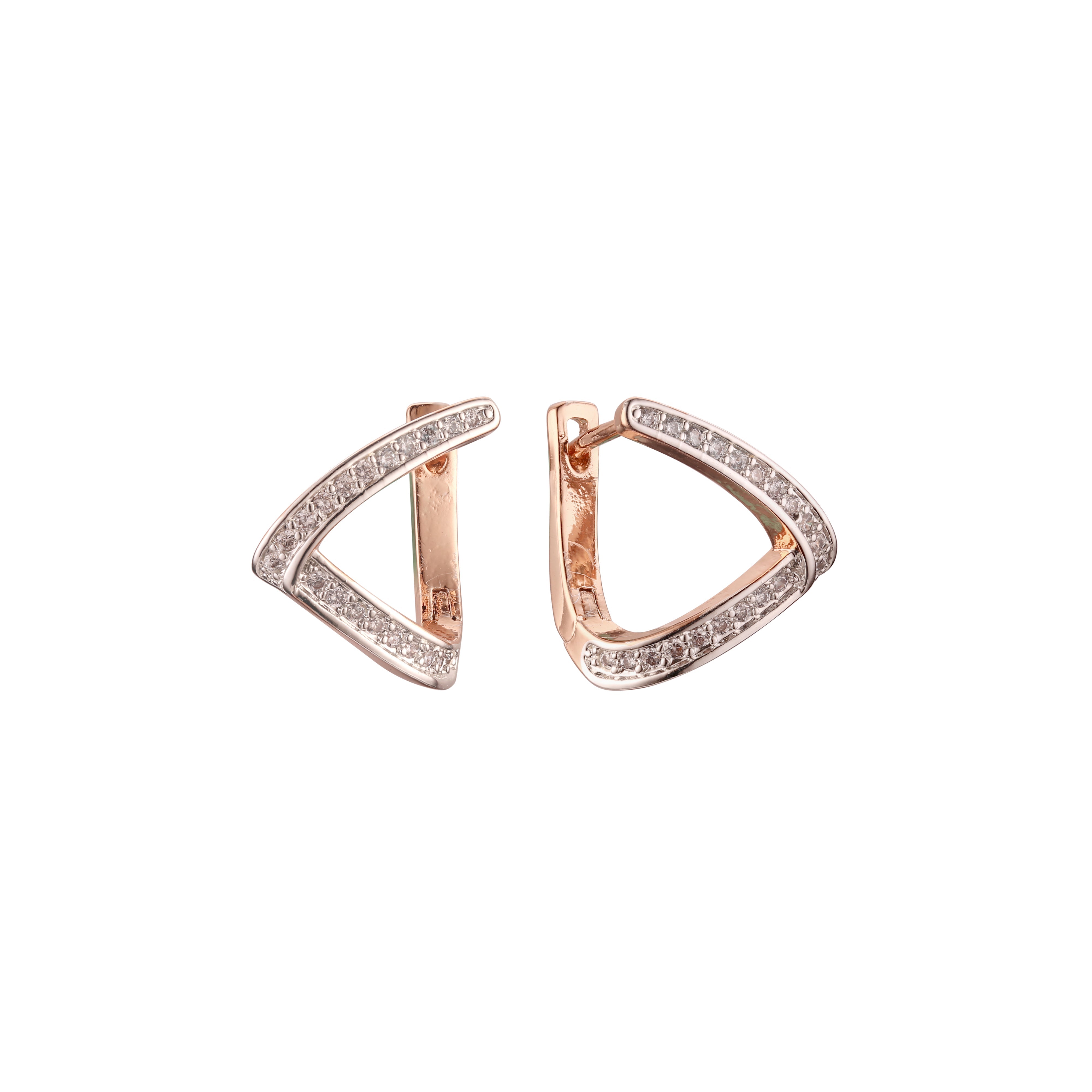 Rose Gold two tone earrings