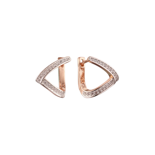 Rose Gold two tone earrings