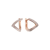 Rose Gold two tone earrings