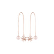 Rose Gold threader pearl earrings