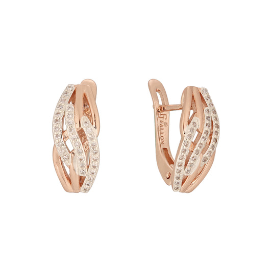 Rose Gold two tone earrings