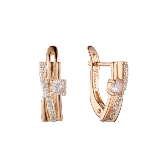 Rose Gold two tone earrings