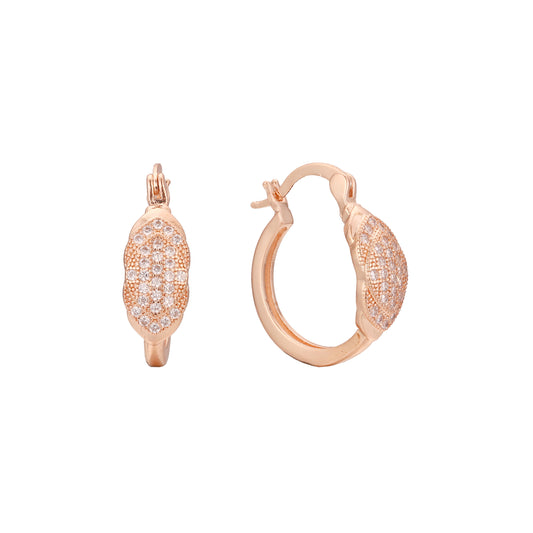 Hoop earrings in 14K Gold, Rose Gold plating colors