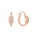 Aretes de aro en Oro de 14K, baño de Oro Rosa colores