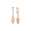 Earrings in Rose Gold, two tone plating colors