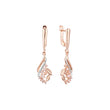 Aretes en Oro 14K, Oro Rosa, baño en dos tonos