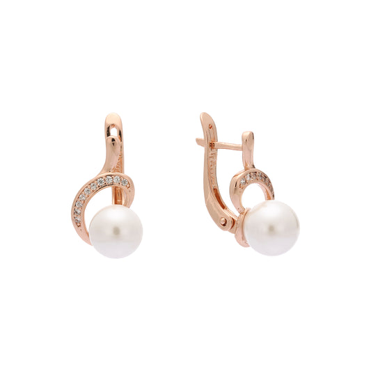 Pearl Rose Gold earrings