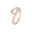 Anillos Minimalism pavé redondeados chapados en Oro Rosa