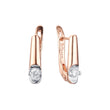 Earrings in 14K Gold, Rose Gold, two tone plating colors