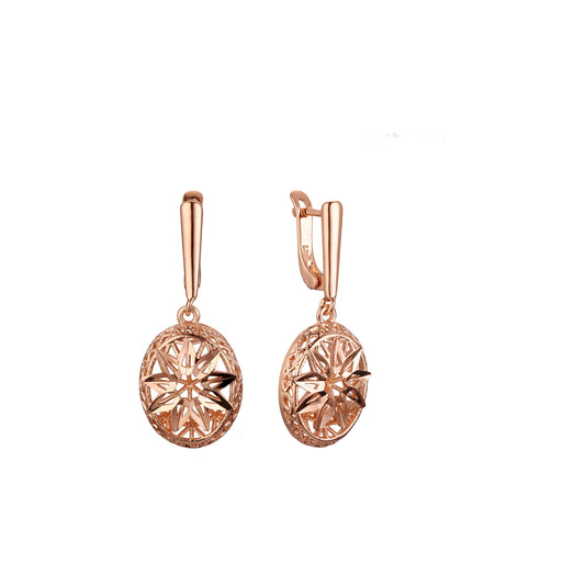 Pendientes de oro rosa