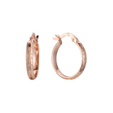 Hoop earring in 14K Gold, Rose Gold plating colors