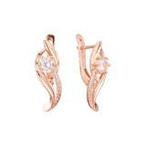 Cluster earrings in 14K Gold, Rose Gold, two tone plating colors