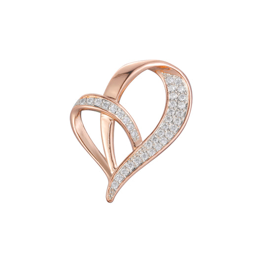 Pendant in Rose Gold two tone, 14K Gold plating colors