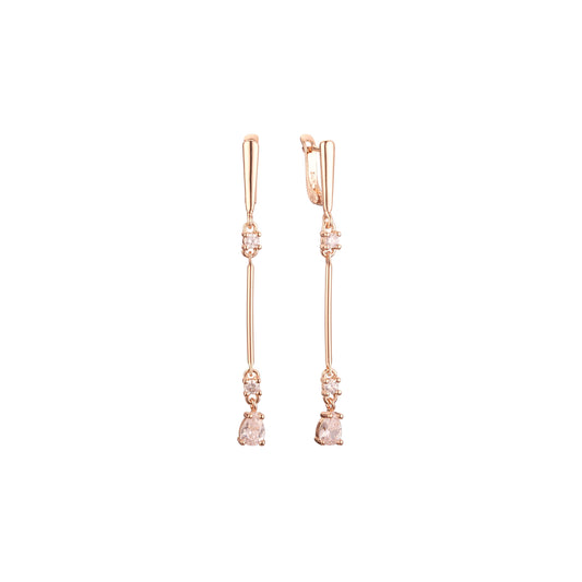 Pendientes de oro rosa