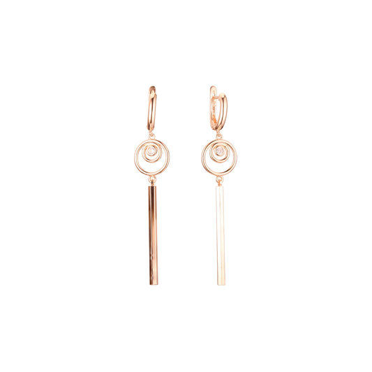 Earrings in Rose Gold, two tone plating colors