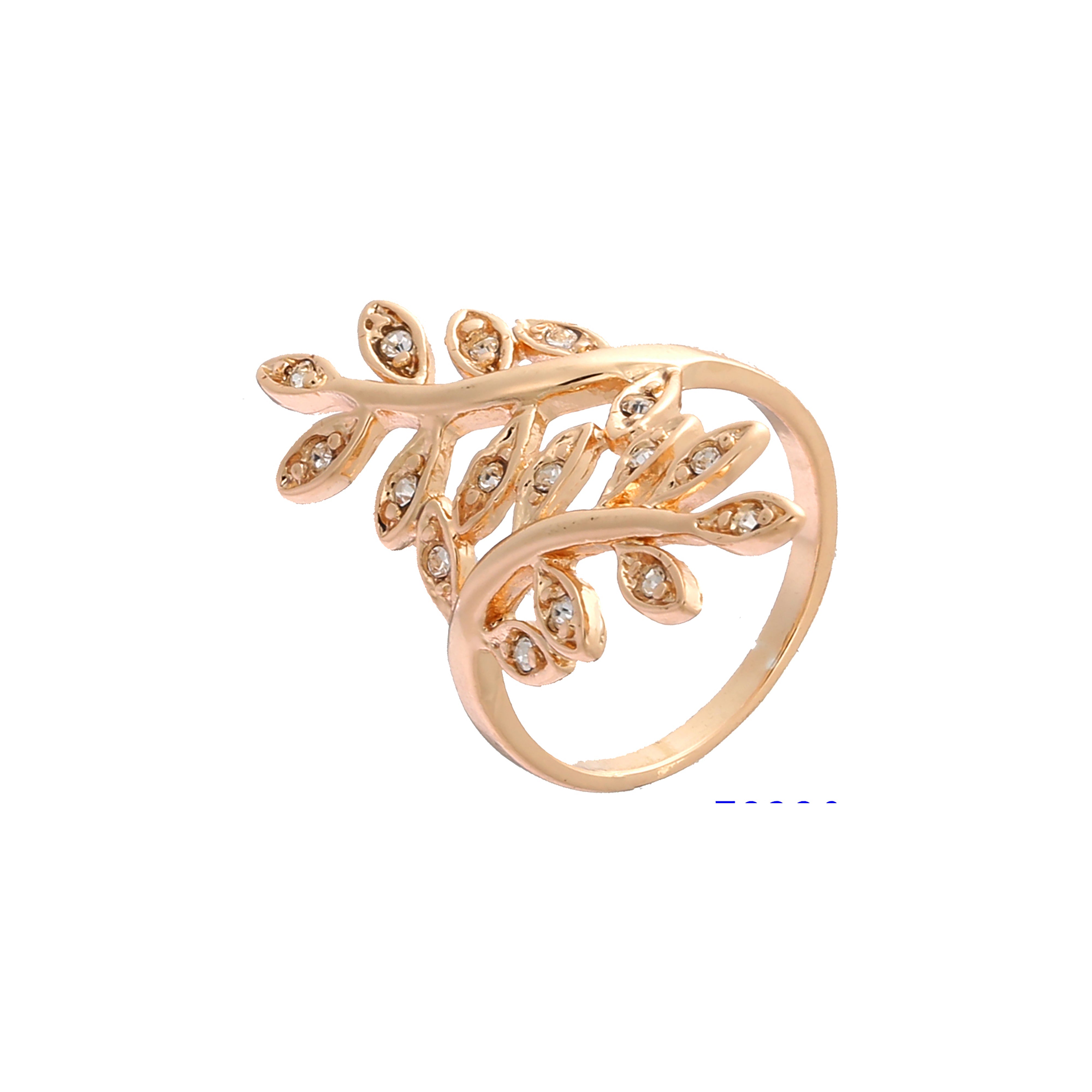 Anillos de moda Leaves en Oro Rosa, baño de Oro de 14K en dos colores