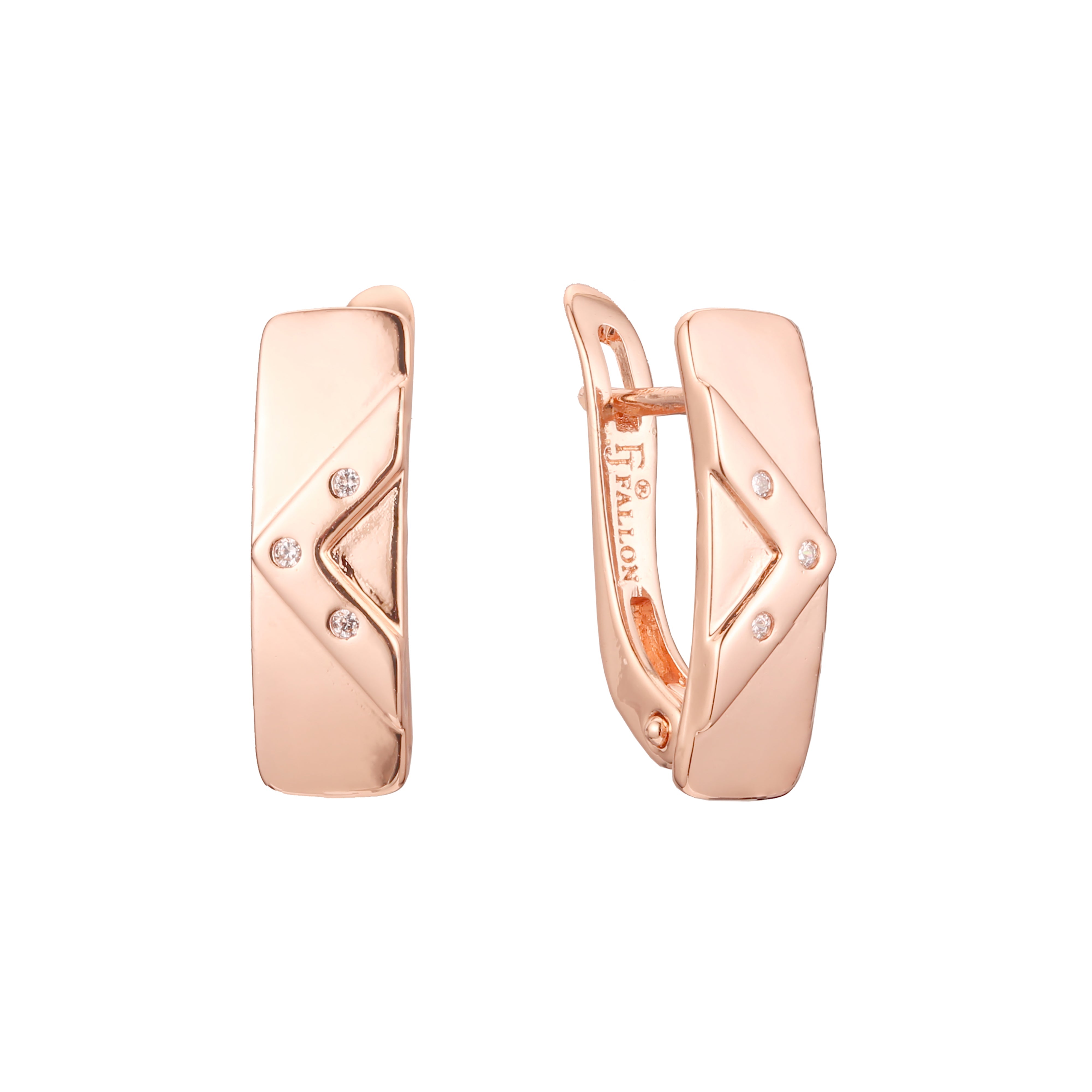 Aretes en Oro 14K, Oro Rosa, baño en dos tonos